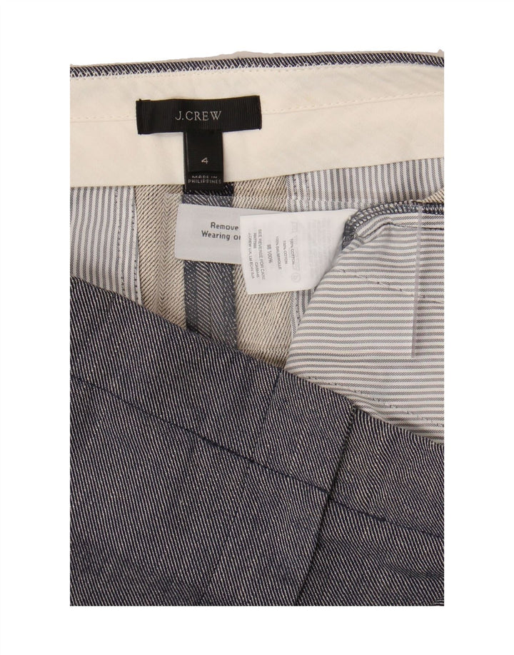 J. CREW Womens Straight Cropped Trousers US 4 Small W30 L25 Grey Cotton Vintage J. Crew and Second-Hand J. Crew from Messina Hembry 
