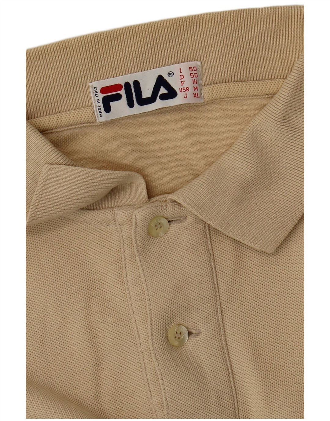 Camisa polo masculina de manga comprida FILA IT 50 Medium Beige