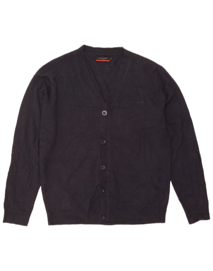 Suéter cardigã masculino Pierre Cardin médio azul marinho acrílico