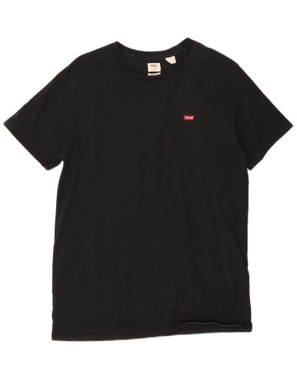 Camiseta masculina padrão Levi's Top médio algodão preto