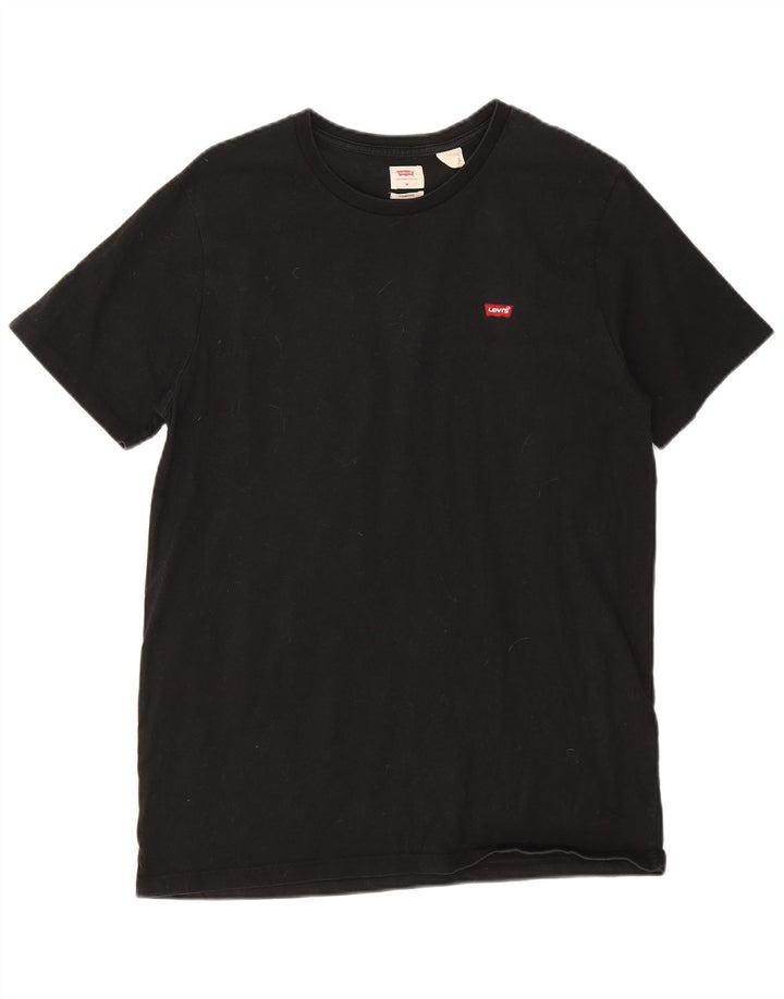 Camiseta masculina padrão Levi's Top médio algodão preto