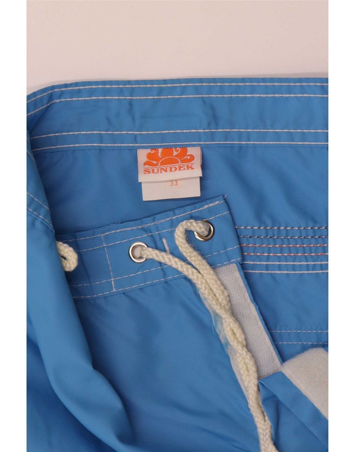 Shorts de natação masculino Sundek médio azul colorblock nylon