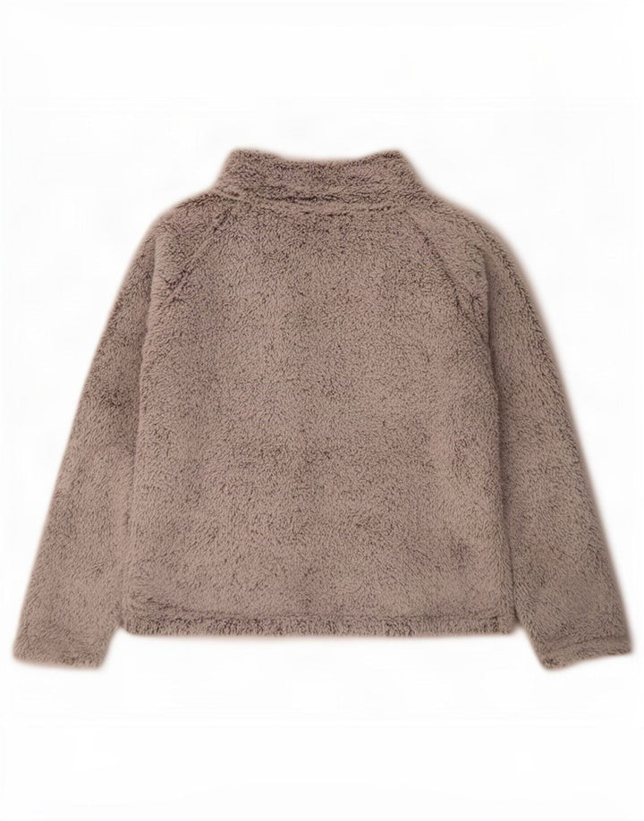 John Lewis Womens Oversized Fleece Jumper UK 10 Pequeno Poliéster Cinza