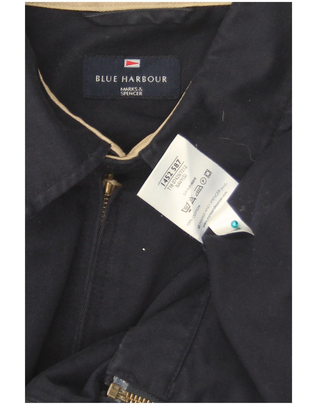 Jaqueta bomber masculina Marks & Spencer Blue Harbor Reino Unido 36 pequena azul marinho
