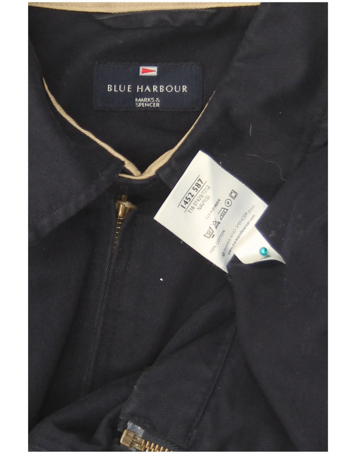 Jaqueta bomber masculina Marks & Spencer Blue Harbor Reino Unido 36 pequena azul marinho