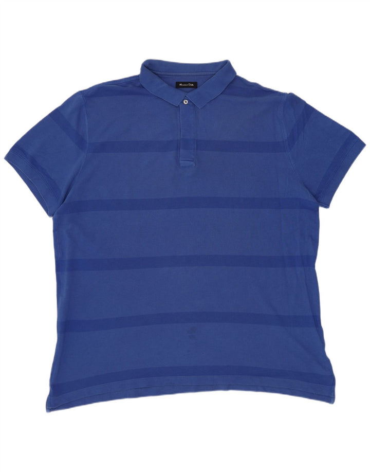 Camisa polo masculina MASSIMO DUTTI 2XL listrada azul