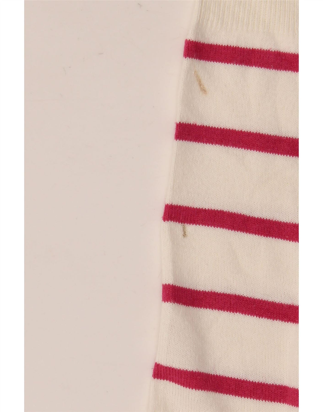 Suéter feminino Marks & Spencer com gola redonda, listrado branco pequeno, Reino Unido 10