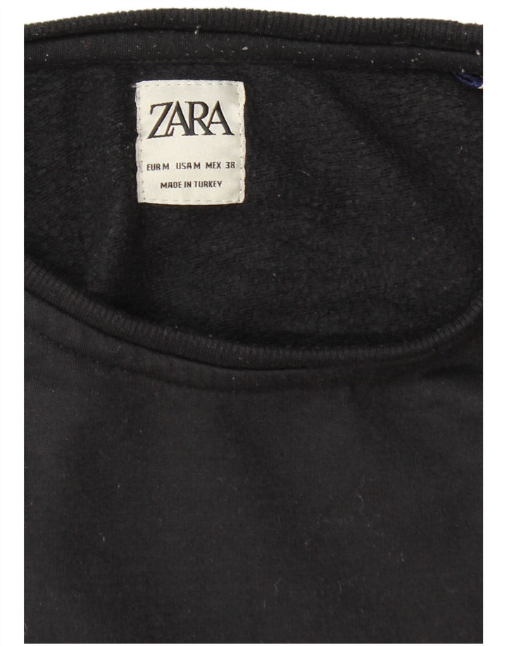 Zara Moletom Masculino Jumper Médio Preto
