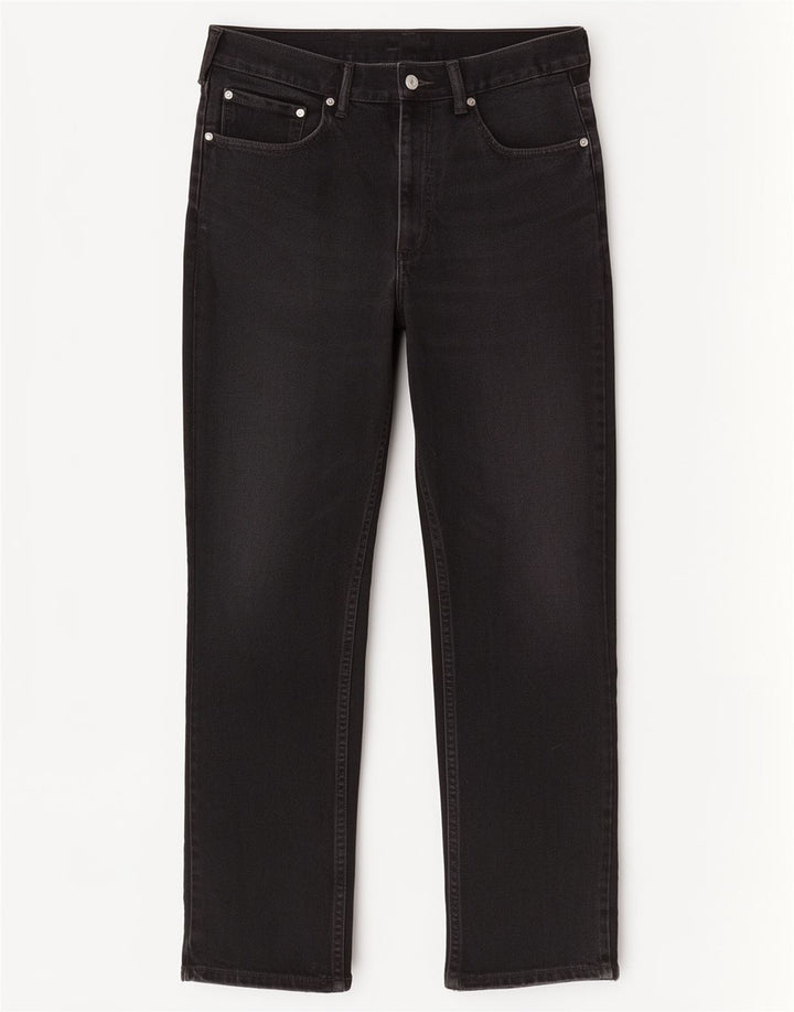 Calça jeans feminina Levi's 505 Straight W36 L29 algodão preto