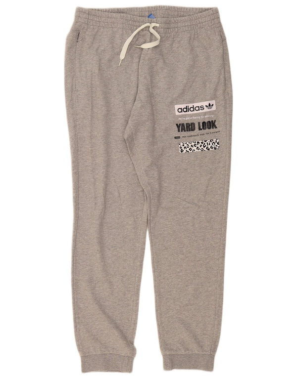 Adidas Mens Graphic Calças de treino Joggers XL cinza manchado