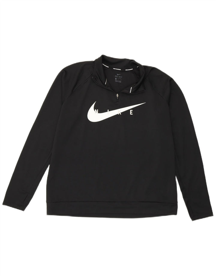 Nike Womens Dri Fit Graphic Pullover Treino Top Reino Unido 16 Grande Preto