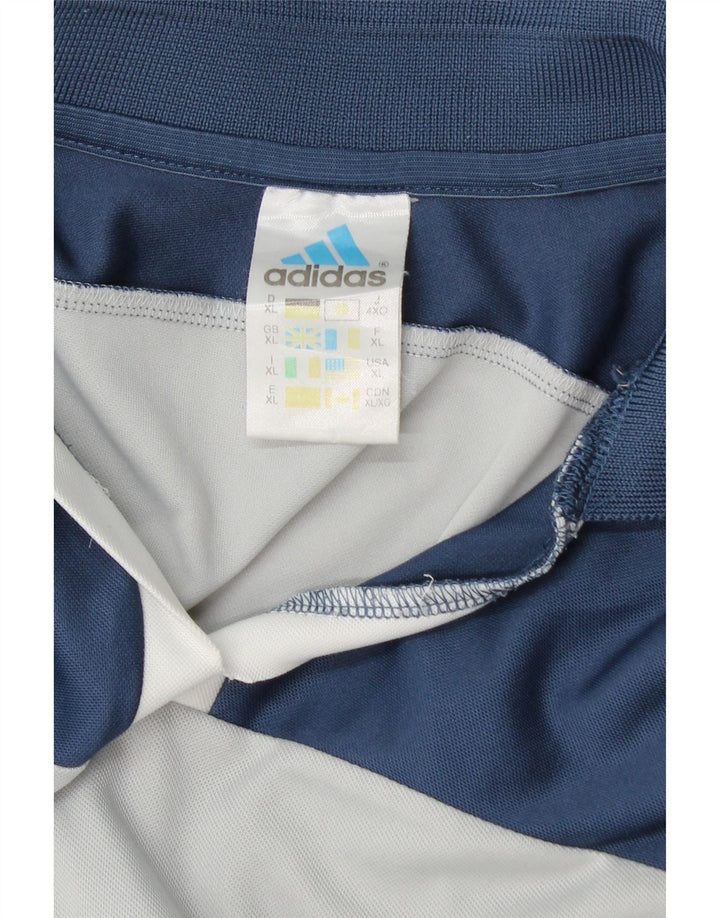 Adidas Mens Climalite Polo Shirt XL Azul Marinho Colorblock Poliéster