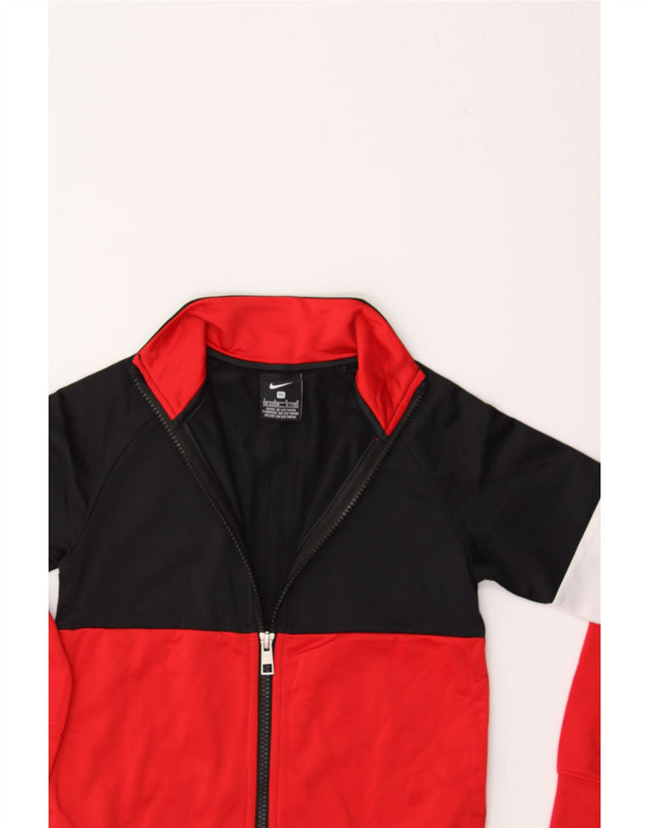 NIKE Boys Tracksuit Top Jacket 6-7 Years Large  Red Colourblock Polyester Vintage Nike and Second-Hand Nike from Messina Hembry 