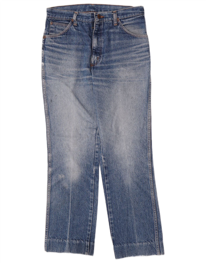 Wrangler Mens Straight Jeans W30 L28 Azul Algodão Clássico
