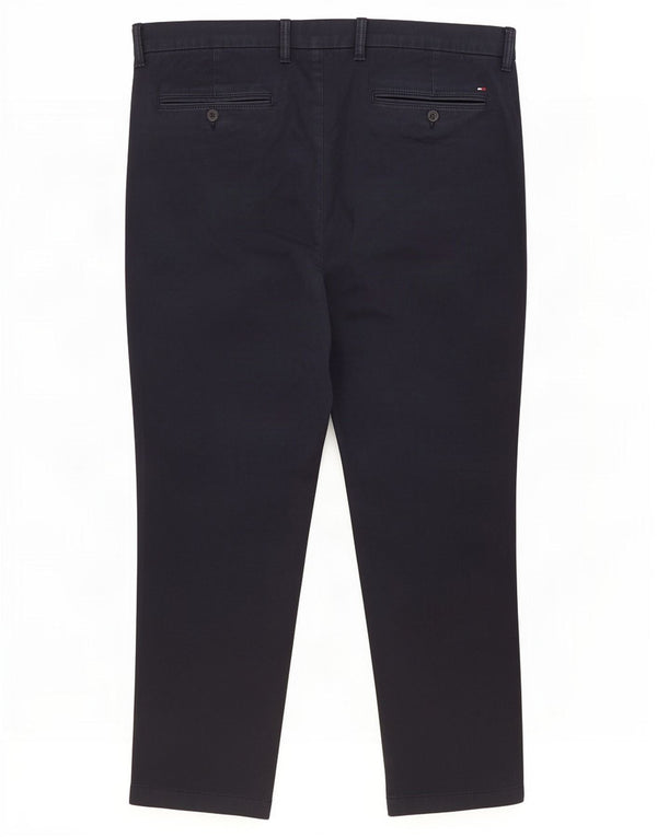 Tommy Hilfiger Mens Regular Fit Chino Calças W36 L30 Azul Marinho Algodão