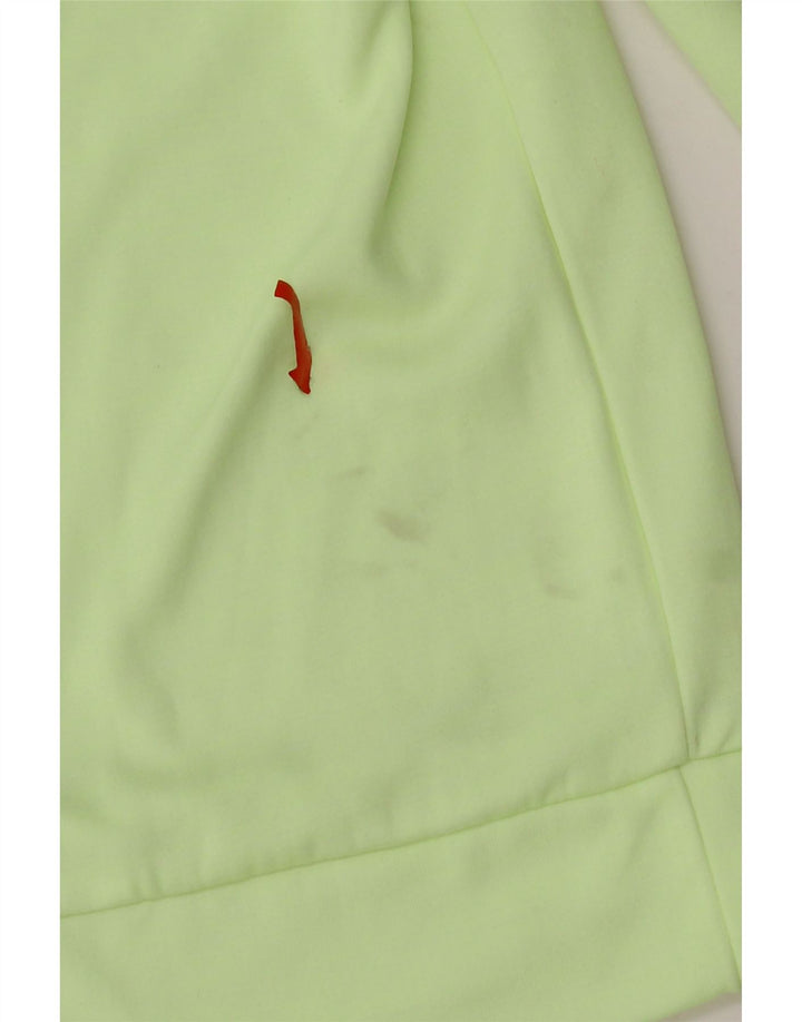 Nike Womens Dri Fit Zip Neck Pullover Treino Top UK 14 Médio Verde