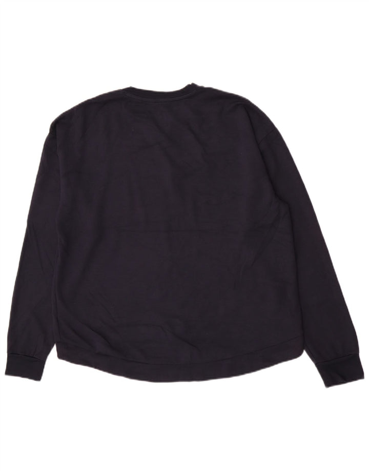 Suéter feminino Ted Baker tamanho 4 grande viscose azul marinho