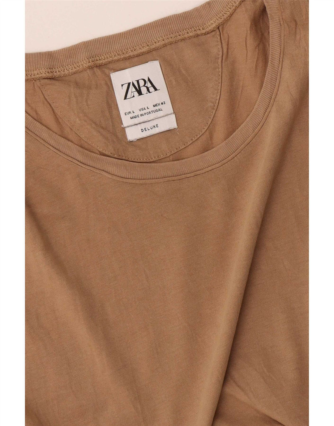 Zara Camiseta masculina grande bege