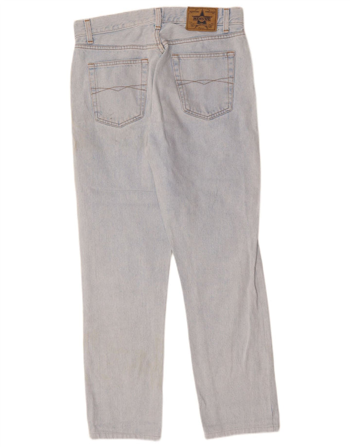 Jeans retos femininos de cintura alta VINTAGE W31 L30 algodão azul