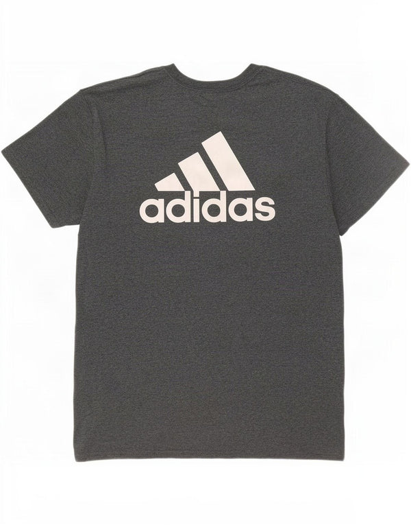 Adidas Mens United Soccer Coaches Camiseta gráfica Top Médio Algodão Cinza