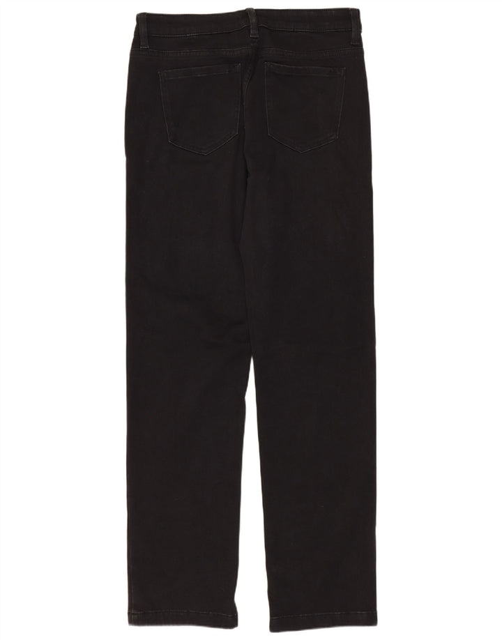 Jeans Marks & Spencer curto reto feminino UK 12 médio W28 L29 preto