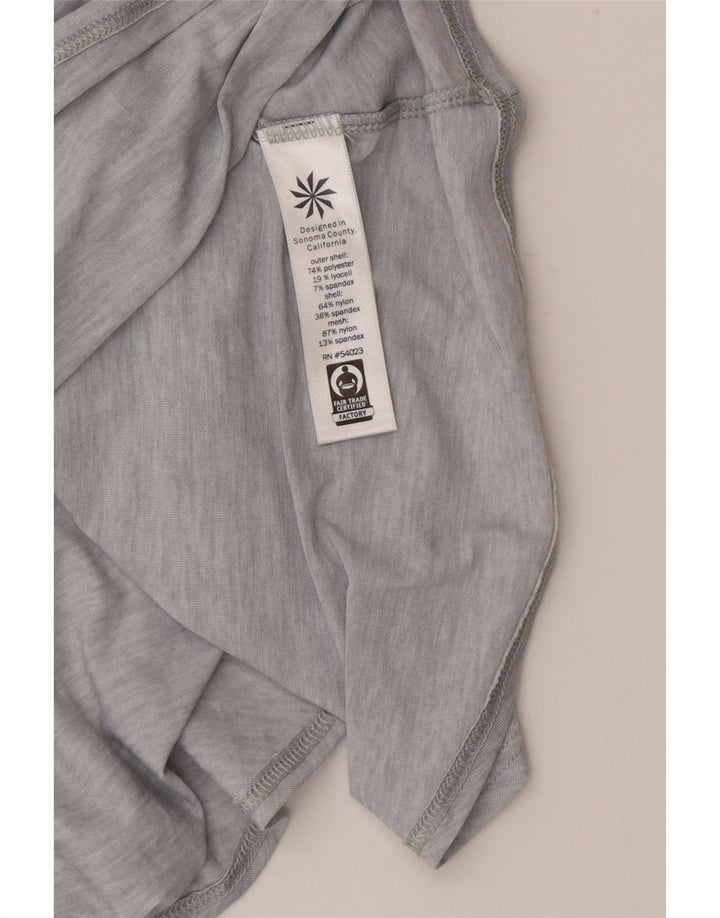 Colete feminino Athleta UK 10 pequeno poliéster cinza