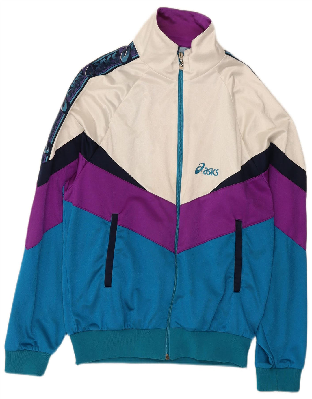 Asics Mens Tracksuit Top Jacket IT 50 Médio Multicolorido Colourblock