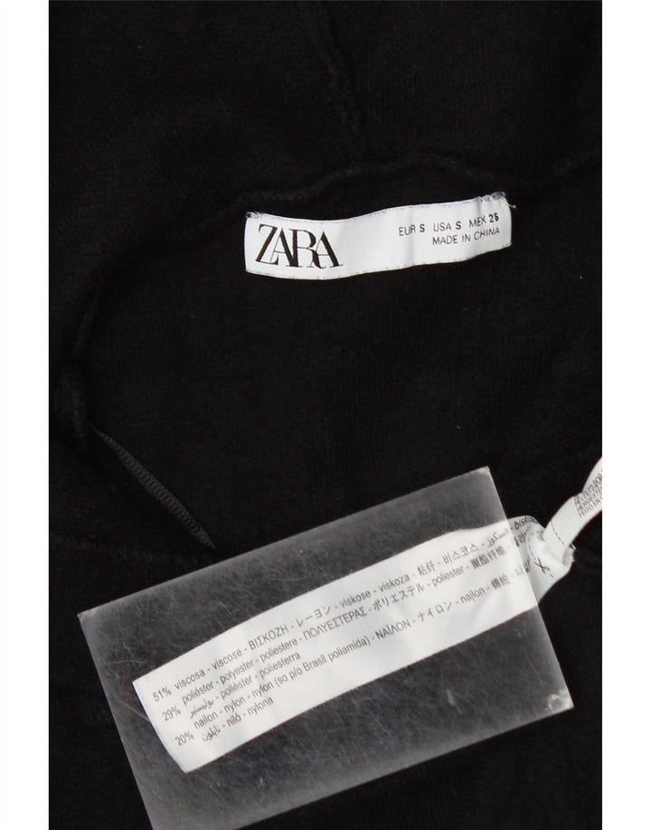 Zara suéter oversized feminino Reino Unido 10 pequeno preto viscose