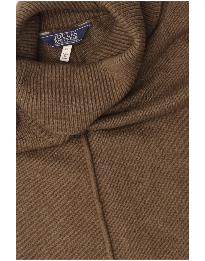 Poncho feminino Joules com gola alta e gola redonda, tamanho UK 14, viscose cáqui médio