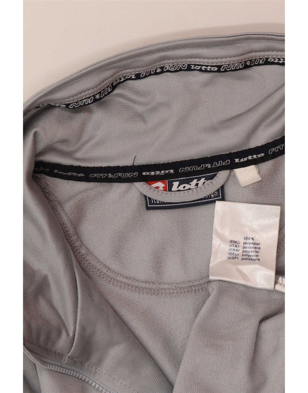 Lotto Womens Oversized Tracksuit Top Jacket Reino Unido 16 Grande Bloco de cores cinza