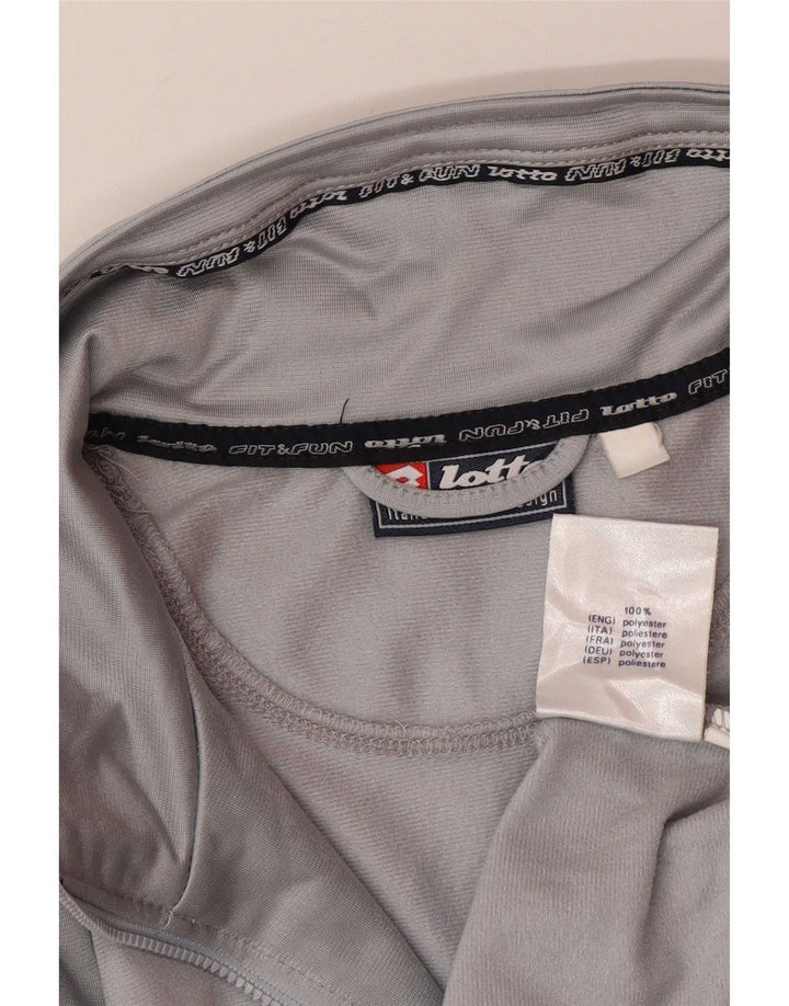 Lotto Womens Oversized Tracksuit Top Jacket Reino Unido 16 Grande Bloco de cores cinza