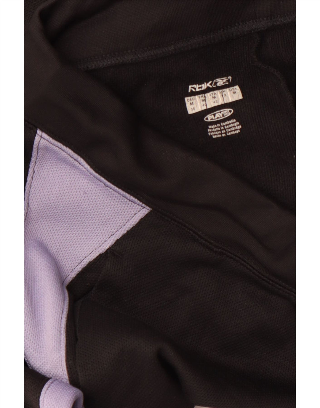 Calça de treino feminina REEBOK UK 12 médio preto colorblock