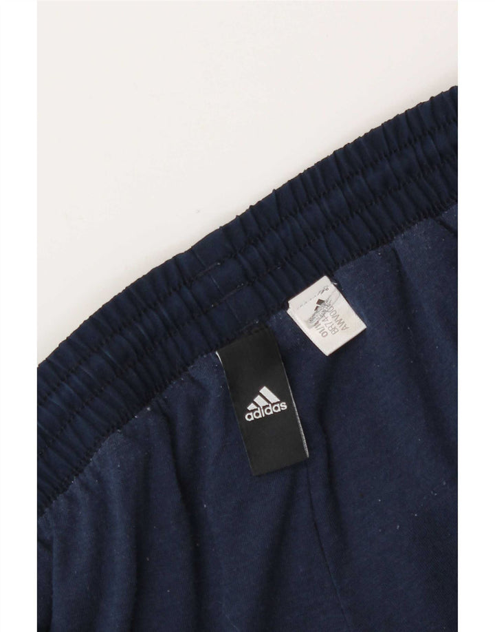 Calça de treino masculina Adidas Joggers grande azul marinho