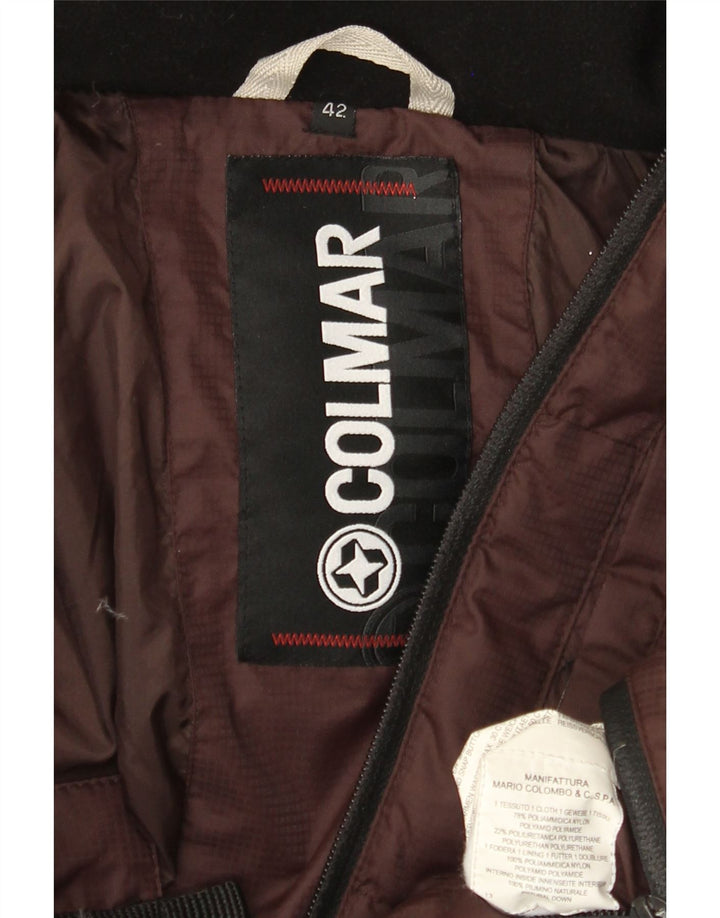 Jaqueta acolchoada com capuz feminino Colmar IT 42 poliamida marrom médio