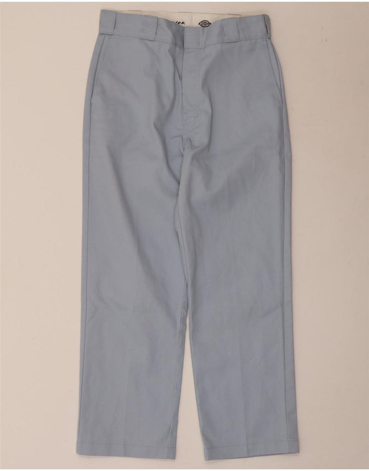 Calças Chino retas masculinas Dickies W28 L26 poliéster azul