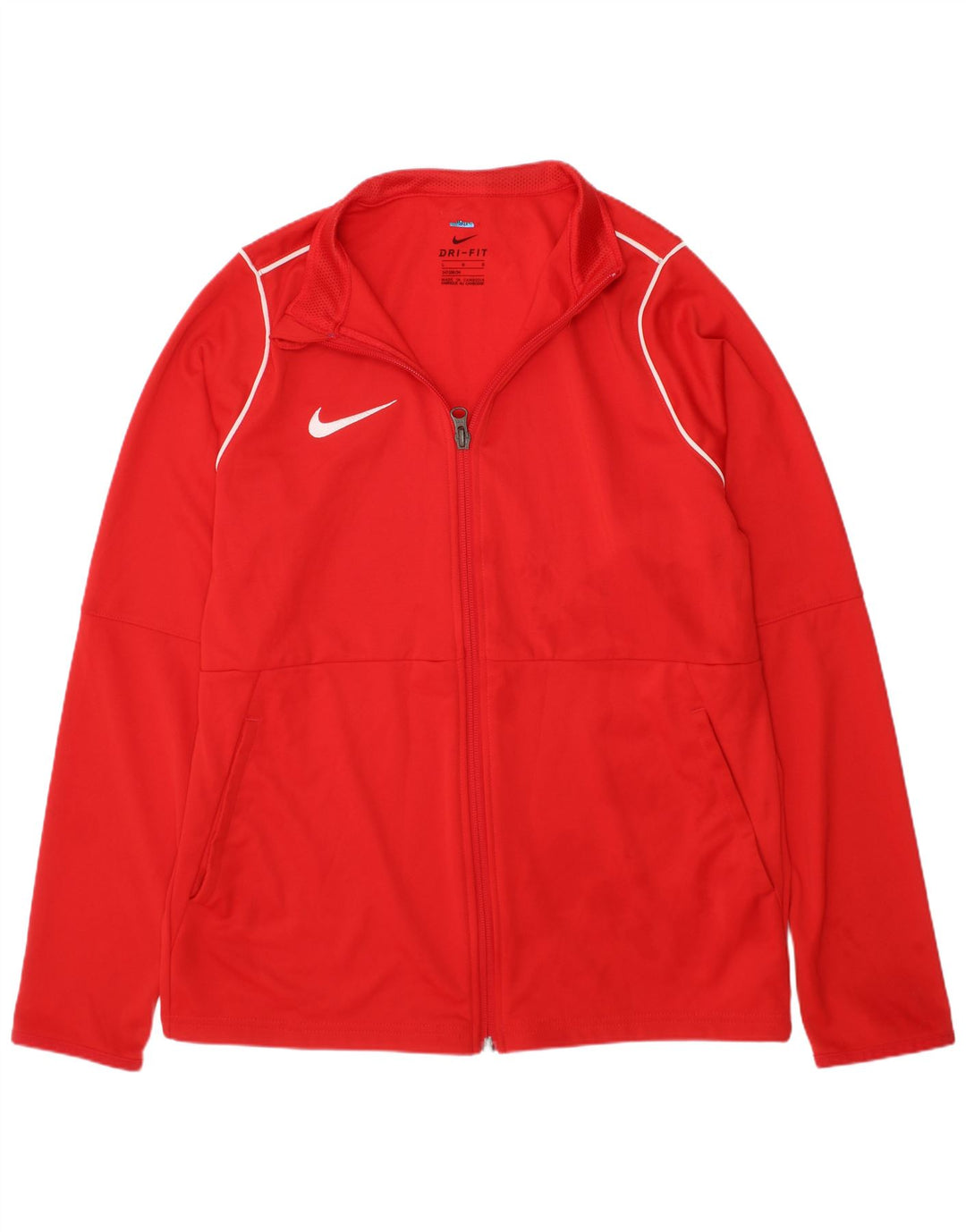 Jaqueta de treino NIKE Boys Dri Fit 12-13 anos grande poliéster vermelho