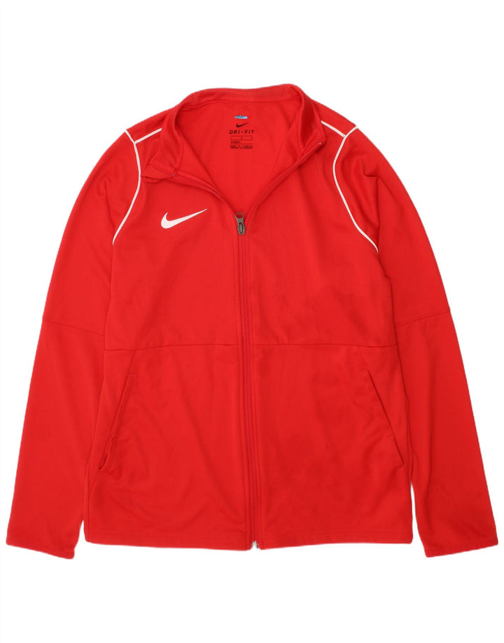 Jaqueta de treino NIKE Boys Dri Fit 12-13 anos grande poliéster vermelho