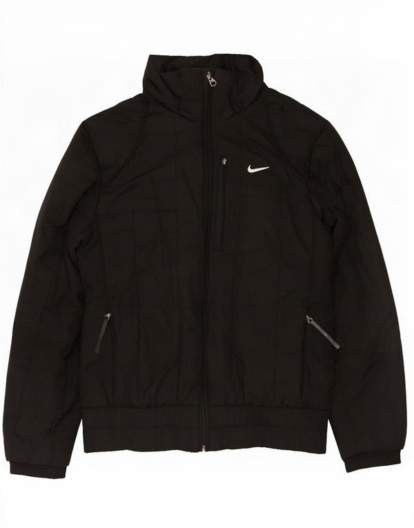 Jaqueta Nike Feminina com Capuz Acolchoado UK 10/12 Médio Preto Poliéster