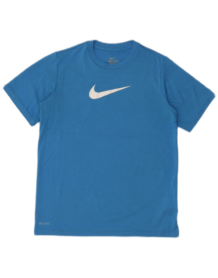 Camiseta Nike Feminina Dri Fit Graphic Top UK 14 Grande Azul Poliéster