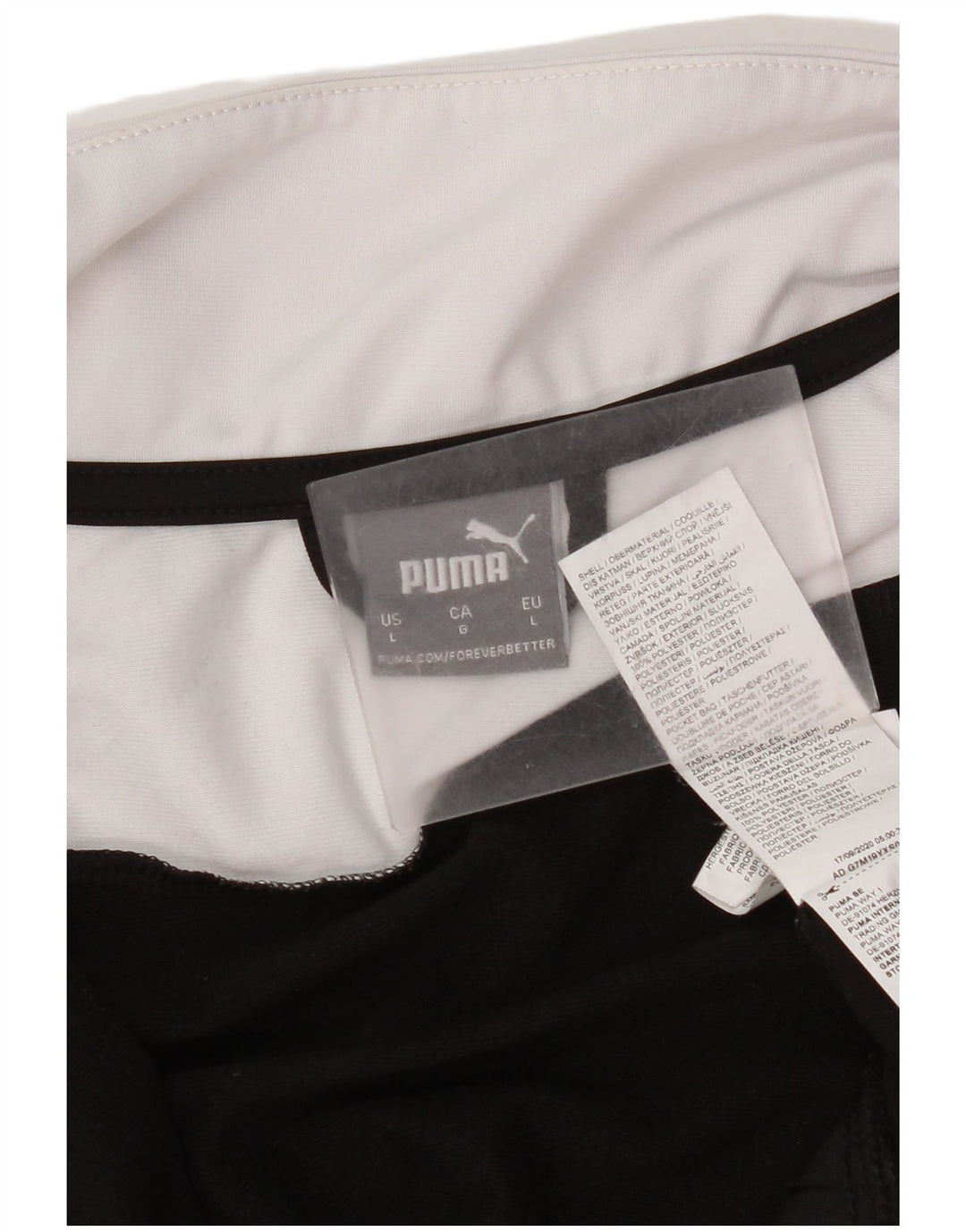 Puma Mens Treino Top Jaqueta Grande Poliéster Colorblock Preto