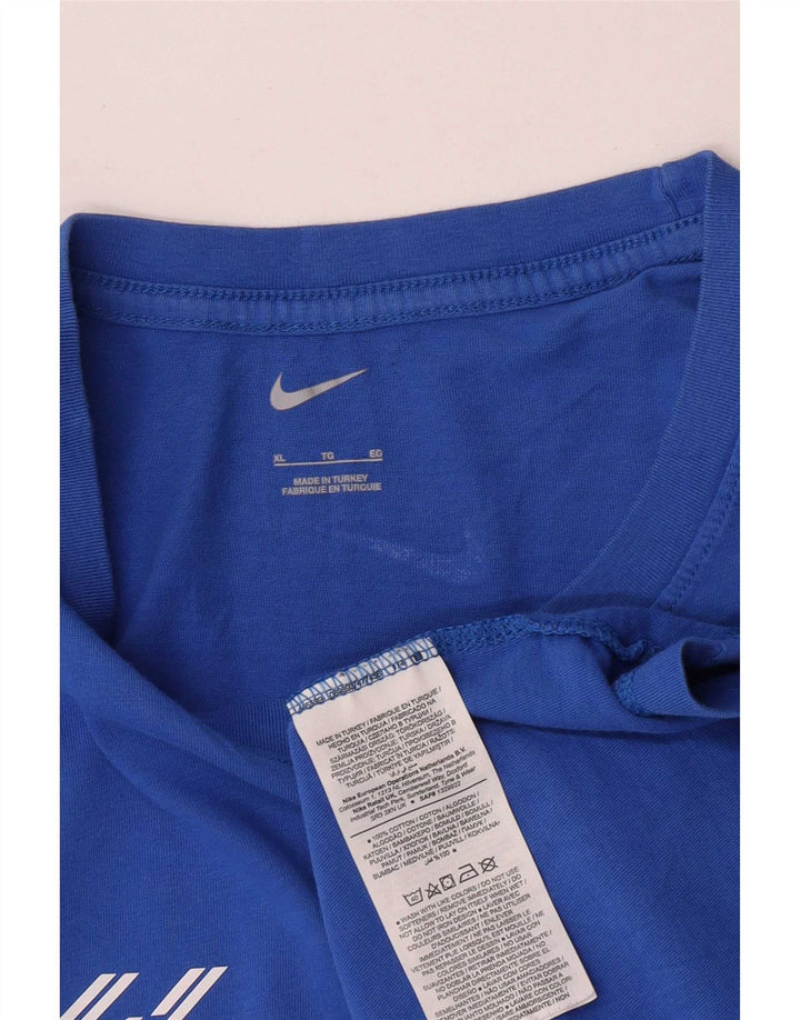 Camiseta Nike masculina gráfica Top XL algodão azul