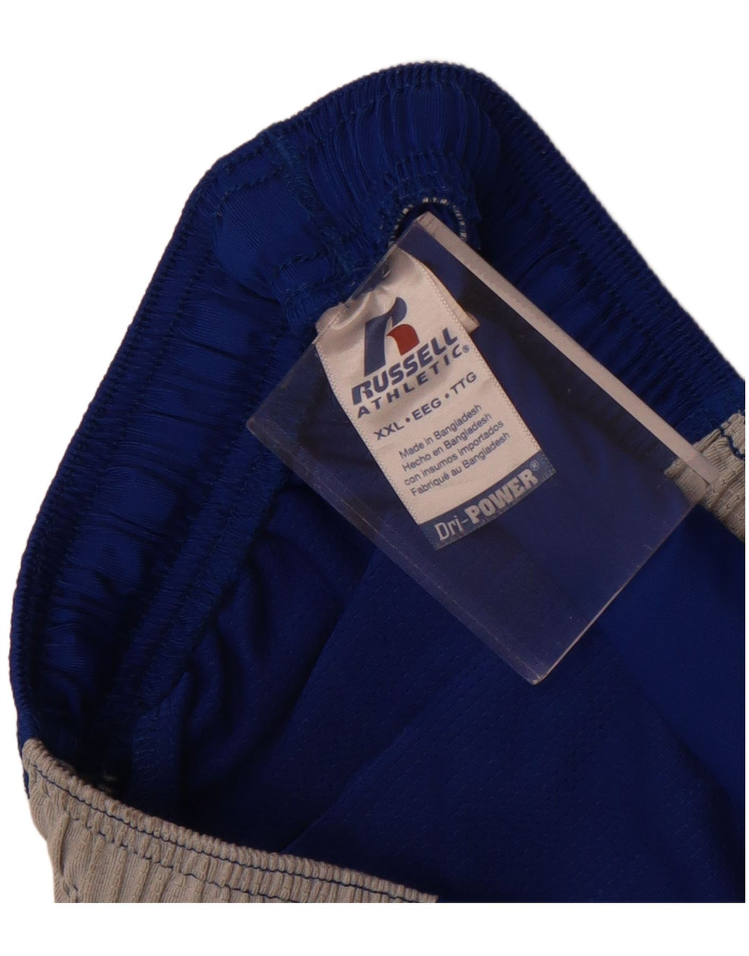 Russell Athletic Mens Sport Shorts 2XL Poliéster Colorblock Azul