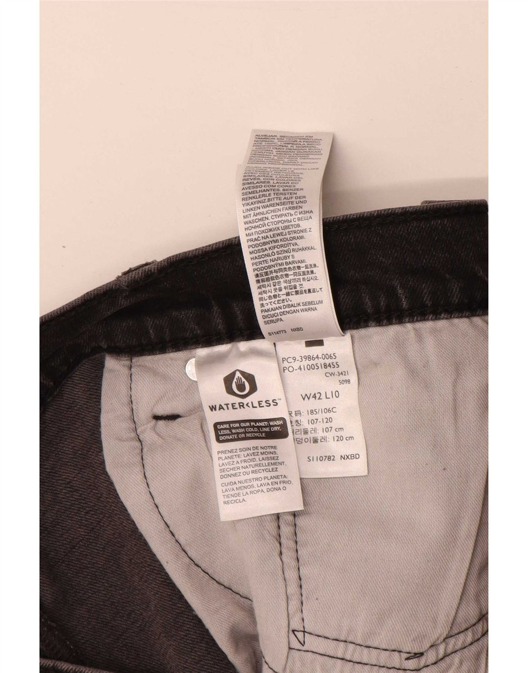 Shorts jeans masculino 405 Levi's W42 2XL algodão cinza