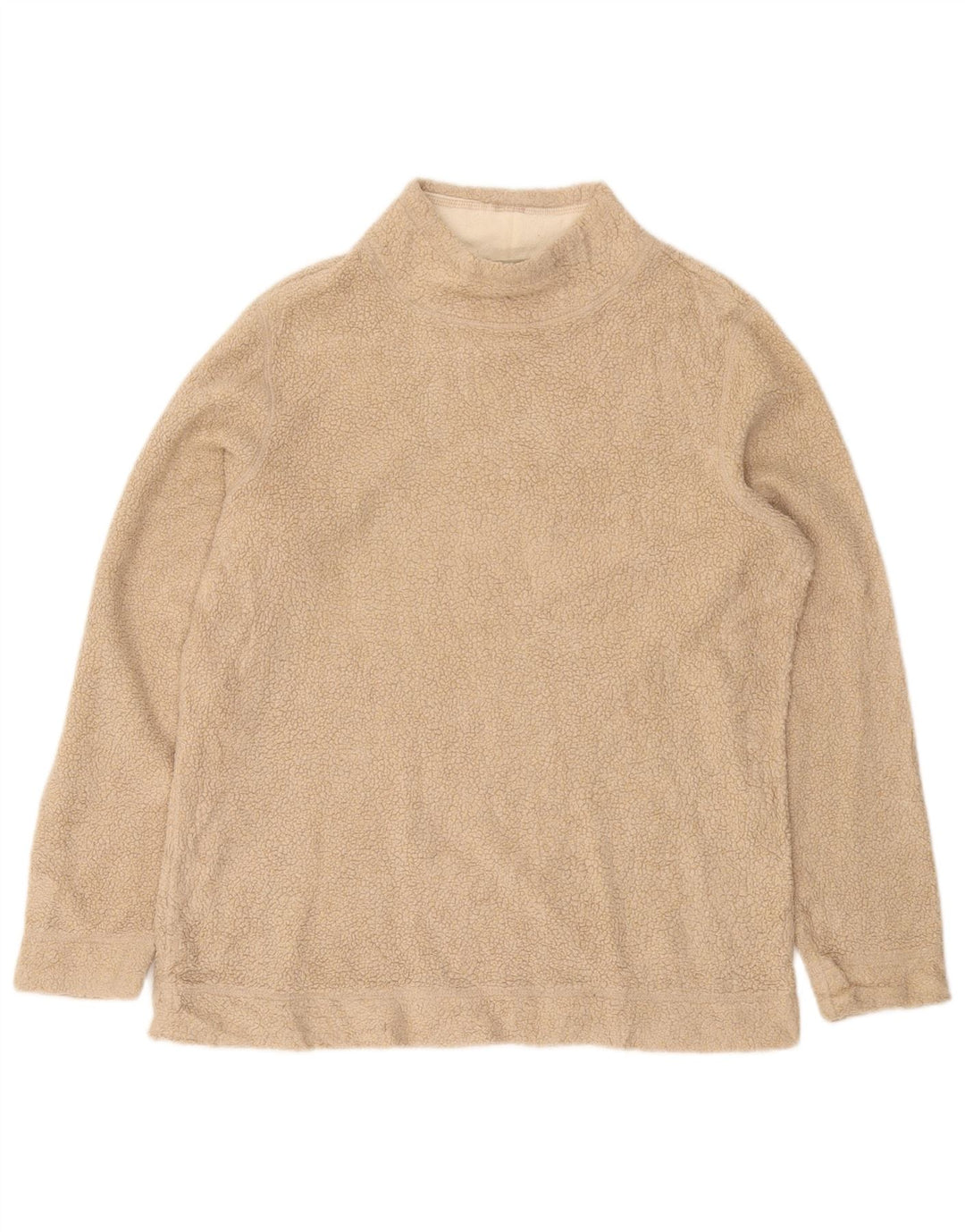 L.L.Bean Suéter de lã feminino UK 14 Acrílico bege médio