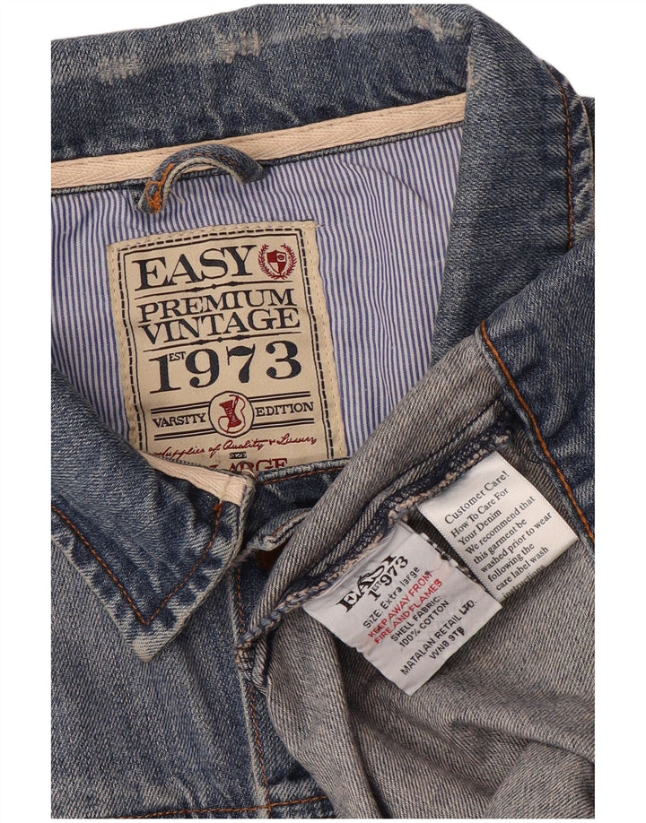 Jaqueta jeans masculina Easy UK 40 grande algodão azul