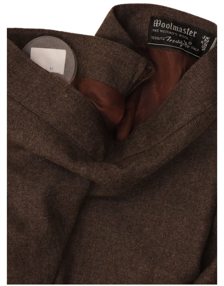 Saia lápis feminina vintage IT 40 pequena W26 lã cinza