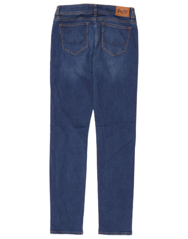 Jeans Superdry Imogen Slim Feminino W26 L32 Azul Algodão