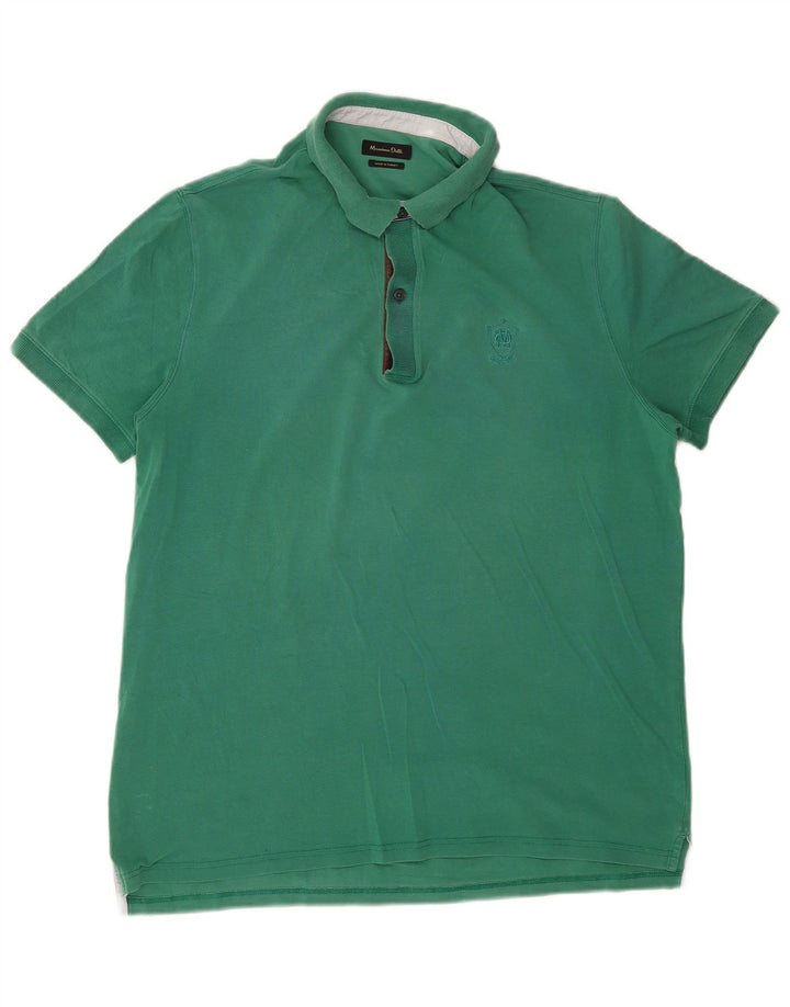 Camisa polo masculina Massimo Dutti XL algodão verde
