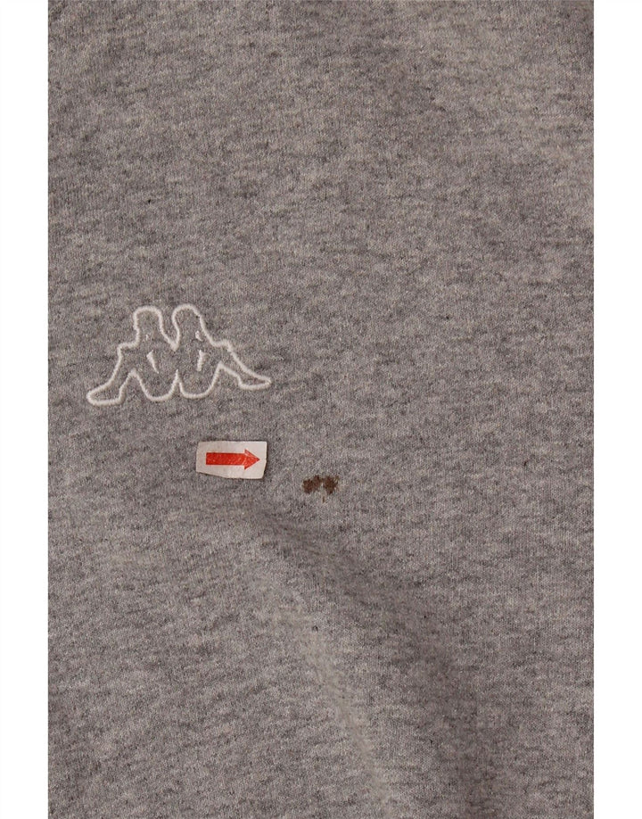 Kappa Crop Top Feminino Manga Longa UK 18 XL Cinza