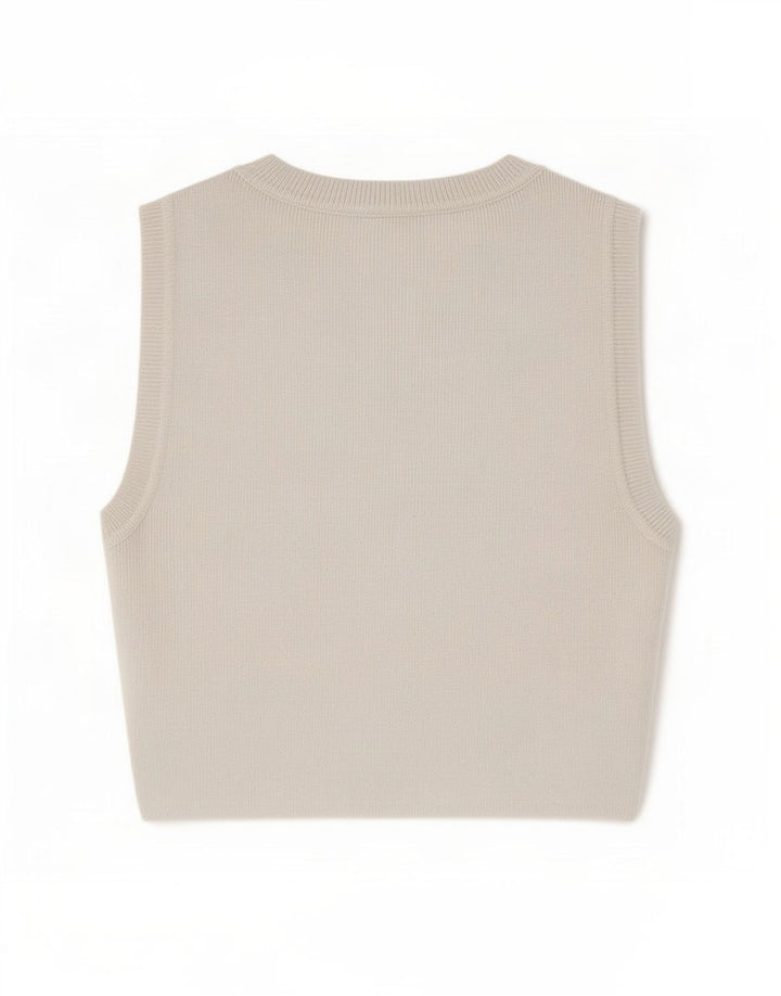Zara Womens Crop Vest Top UK 8 Pequeno Branco